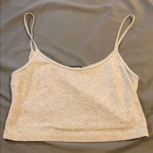 brandy melville light gray basic tank